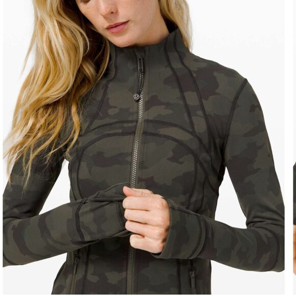 Lululemon Define Jacket Heritage 365 Camo Dark Olive Multi - Sz 10 - Picture 3 of 7